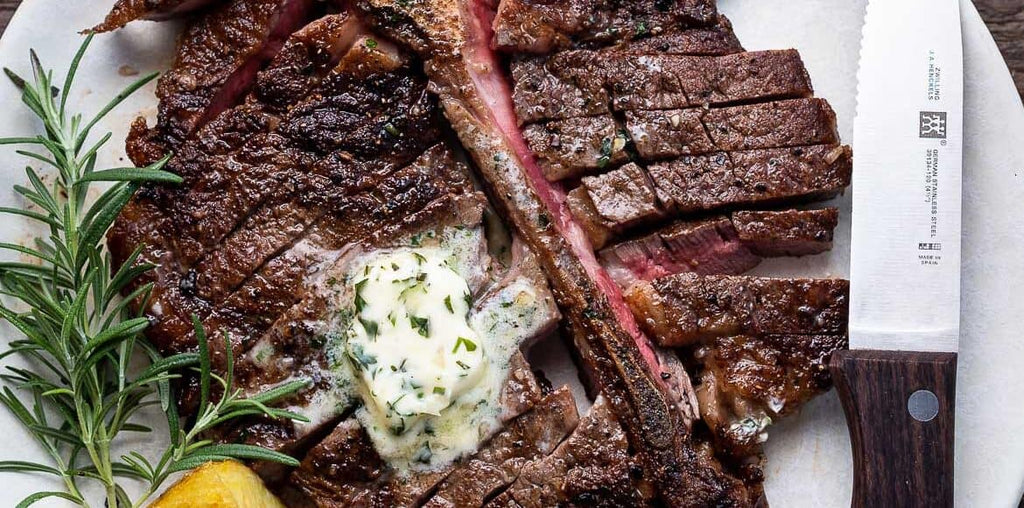 Porterhouse Steaks with Board Sauce: A Decadent Delight