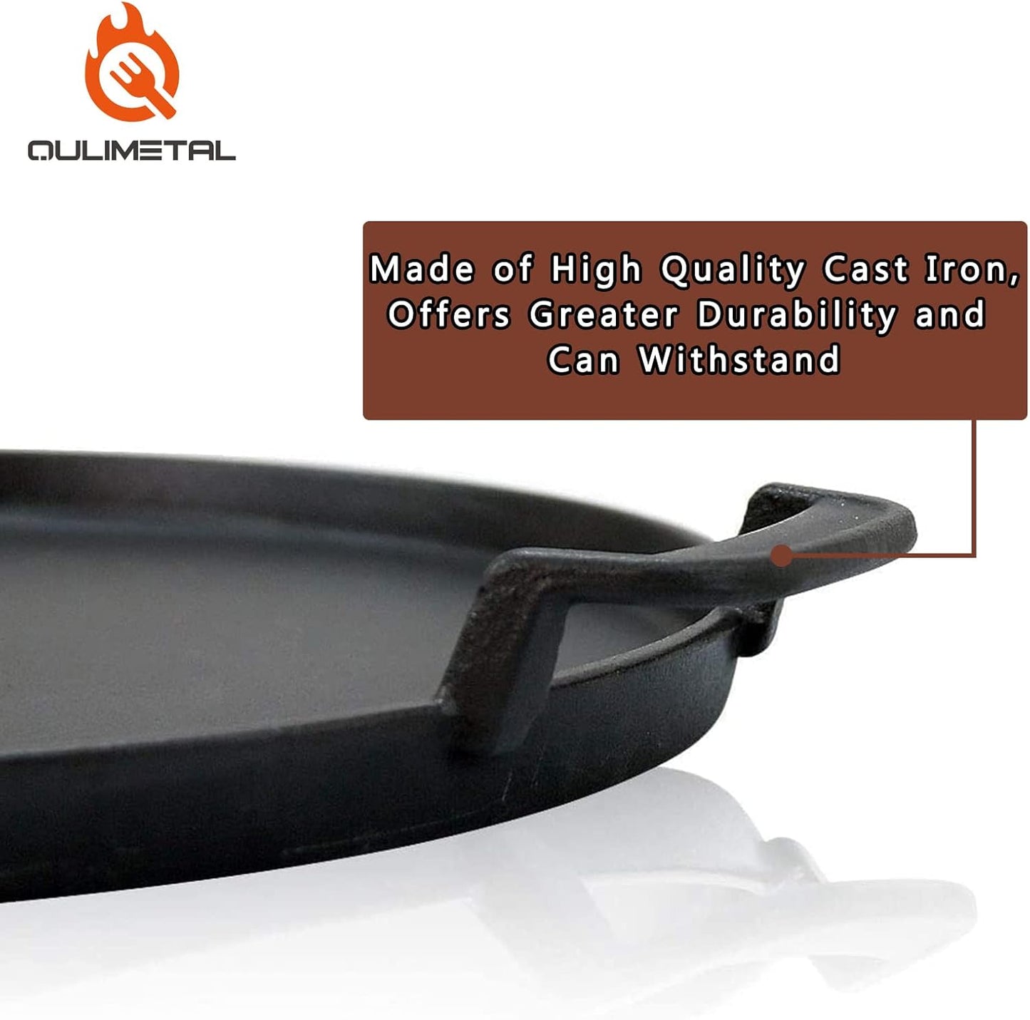 Qulimetal 7421 Gourmet BBQ System Griddle for Weber 22 1/2 Inch Charcoal Grills, Cast Iron Griddle Weber Original Kettle Premium 22.5'' Smokers, Performer Premium Grill