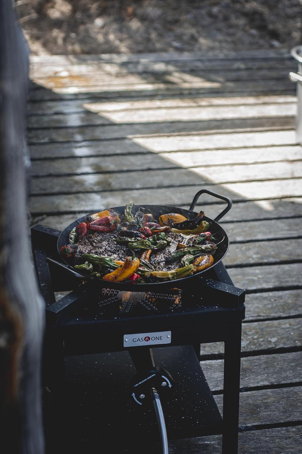 Gasone 275,000 BTU Propane Burner Cooker with Regulator with Steel Braided Hose for Outdoor Cooking, Turkey Fry
