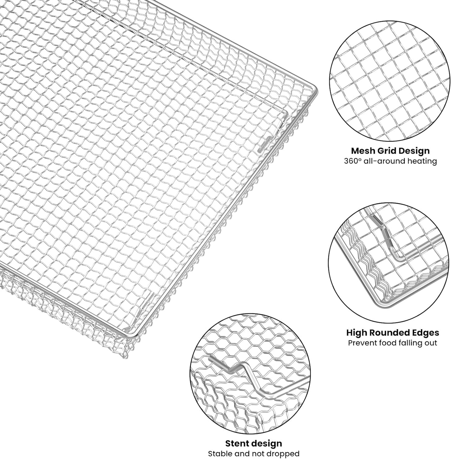 Stainless Steel Air Fryer Basket and Tray,Compatible with Cuisinart Airfryer TOA-060 and TOA-065