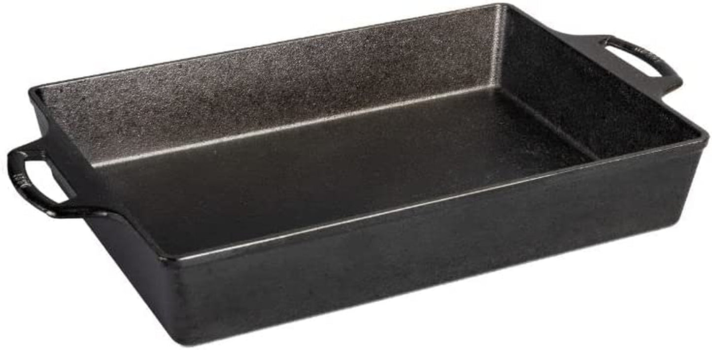 Lodge 9"X13" Cast Iron Casserole, Black
