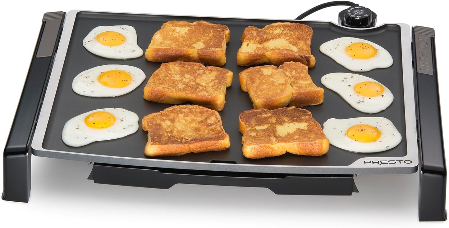 Presto 07073 XL Tilt-N-Fold Electric Griddle, Black