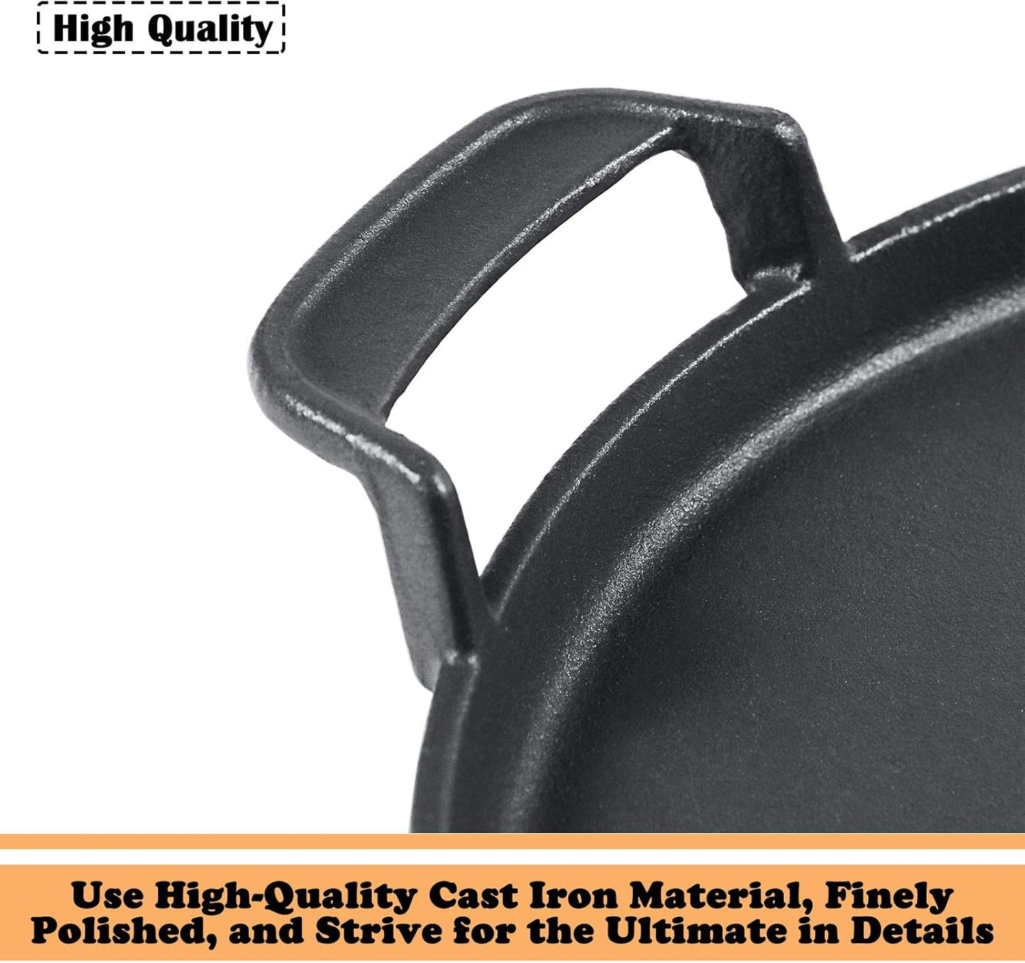 Hisencn 7421 Gourmet BBQ System Griddle for Weber 22 1/2 Inch Charcoal Grill, Cast Iron 12" Griddle Pan for Weber Original Kettle Premium 22.5'' Smokers, Performer Premium Grill