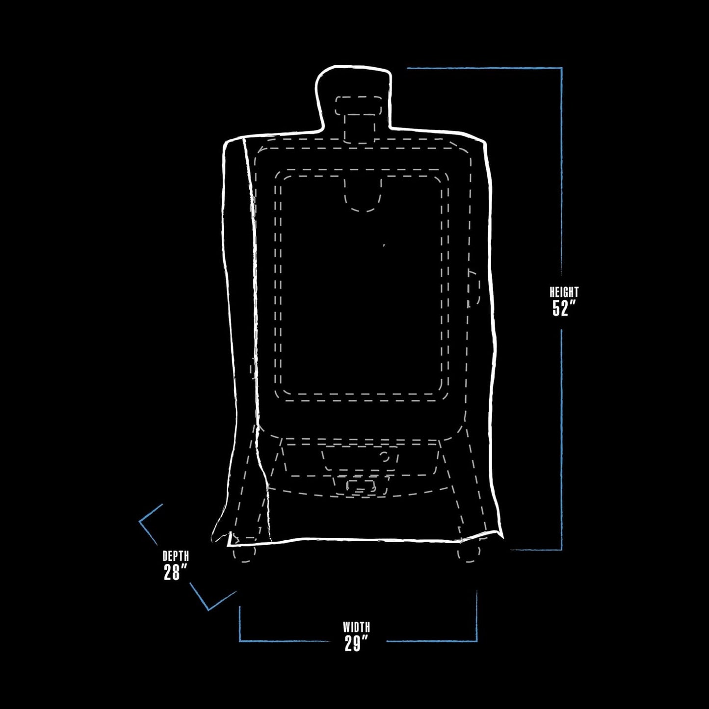 Pit Boss 5-Series Wood Pellet Vertical Smoker Cover, Black