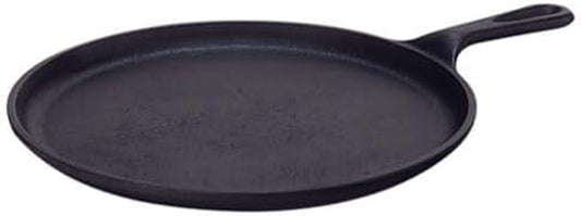 Lodge L9OG3 Cast Iron round Griddle, Pre-Seasoned, 10.5-Inch - Made in USA, Compatible with Stovetop, Oven, Grill & Campfire