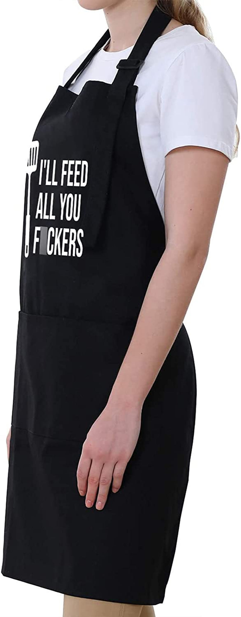 Miracu Funny Cooking Aprons for Men Women, Funny Dad Gifts for Mens Father, Mom - Fathers Day Presents, Birthday Gifts for Dad Step Brother Boyfriend Husband, Cool BBQ Grilling Kitchen Chef Apron