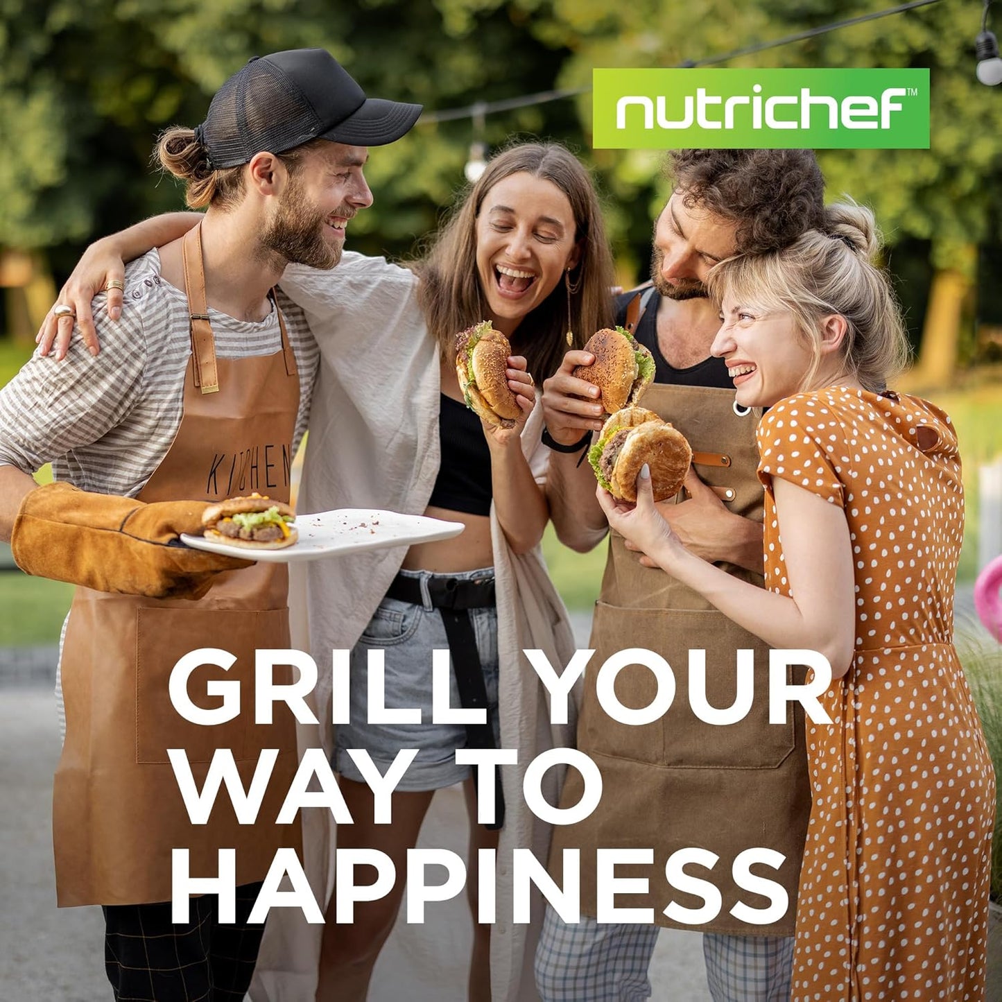 Nutrichef Cast Iron Reversible Grill Plate – 18 Inch Flat & Ridged Skillet Griddle Pan, Fits Two Burners, for Gas, Electric, Ceramic Stovetops, with Silicone Oven Mitt