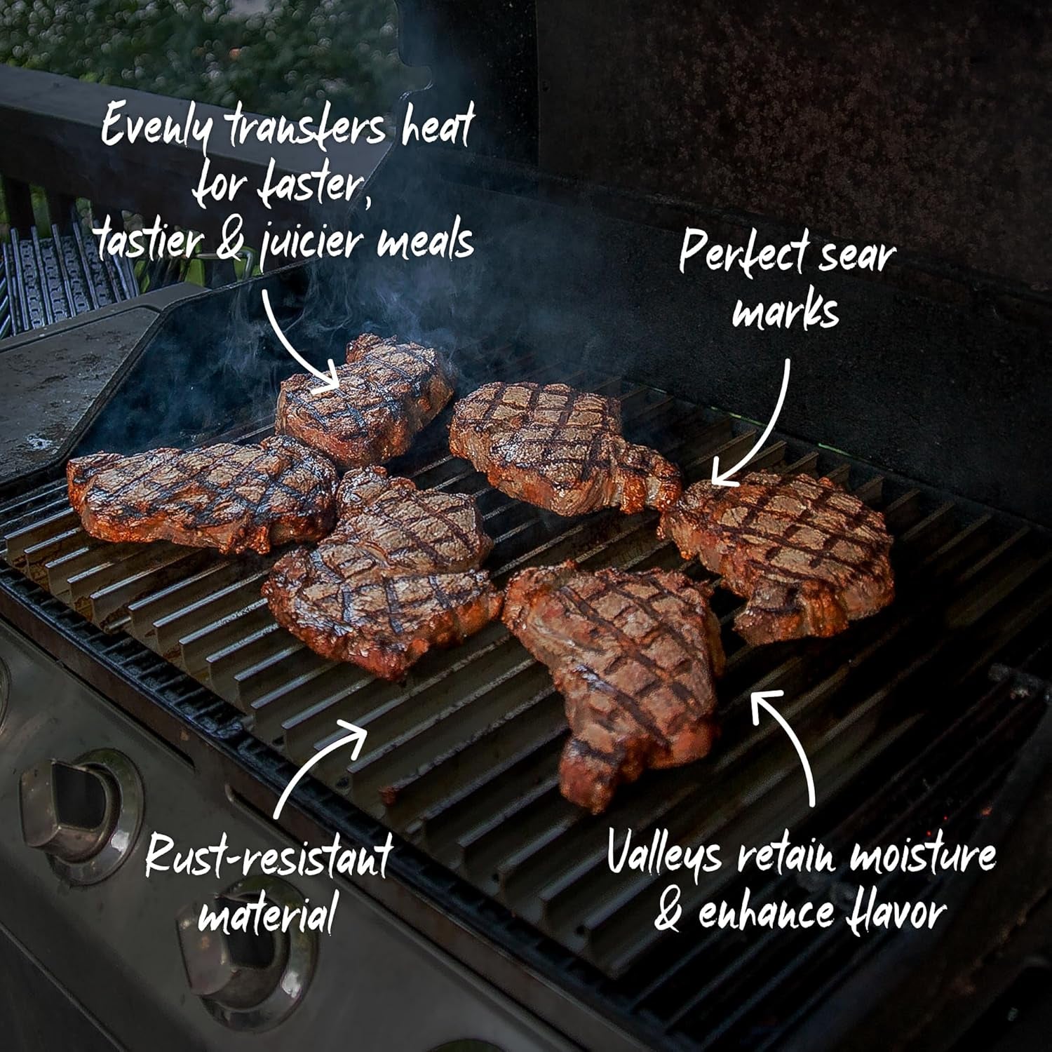 Grillgrate Flavor Zone | Universal Grill Accessory for Gas Grills, Pellet Grills, or Charcoal Grills | Hard Anodized Aluminum | 15″ Grillgrate for Any Grill