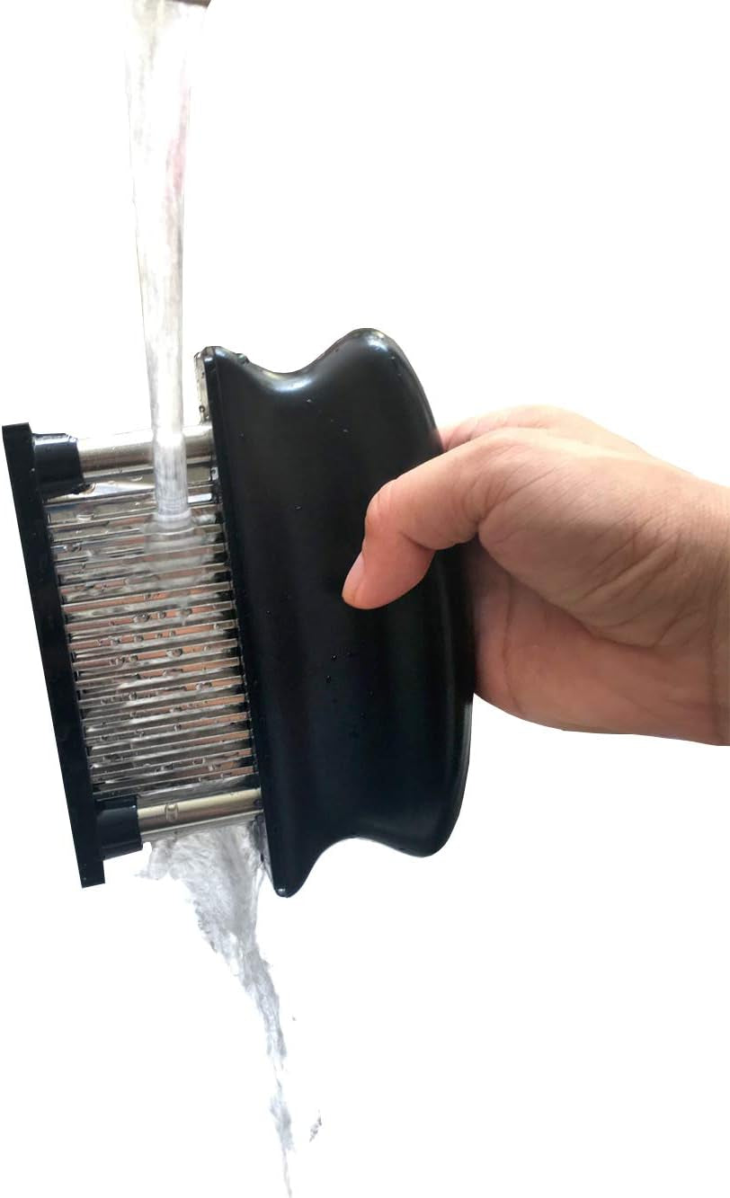 Meat Tenderizer with 48 Stainless Steel Ultra Sharp Needle Blades Heavy Duty Cooking Machine for Tenderizing Beef, Turkey, Chicken, Steak, Veal, Pork, Fish Etc