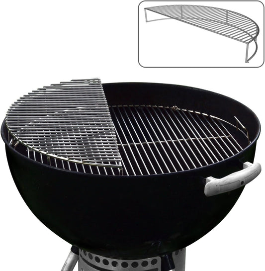The Original 'Upper Deck' Stainless Steel Grilling Warming Smoking Rack Charcoal Grill Grate- for Use with 22 Inch Kettle Grills- Charcoal Grilling Accessories and Grill Tools Grill Rack
