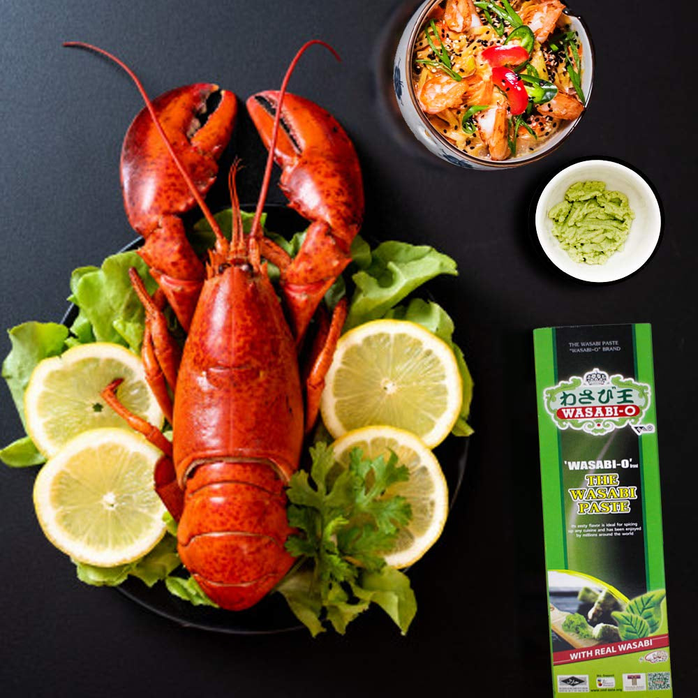 Wasabi-O Real Wasabi Paste – Authentic Japanese Fresh Wasabi Root, Mild Heat, Squeeze Tube for Sushi, Sauce, Mayo, Seafood – 3 X 1.52 Oz