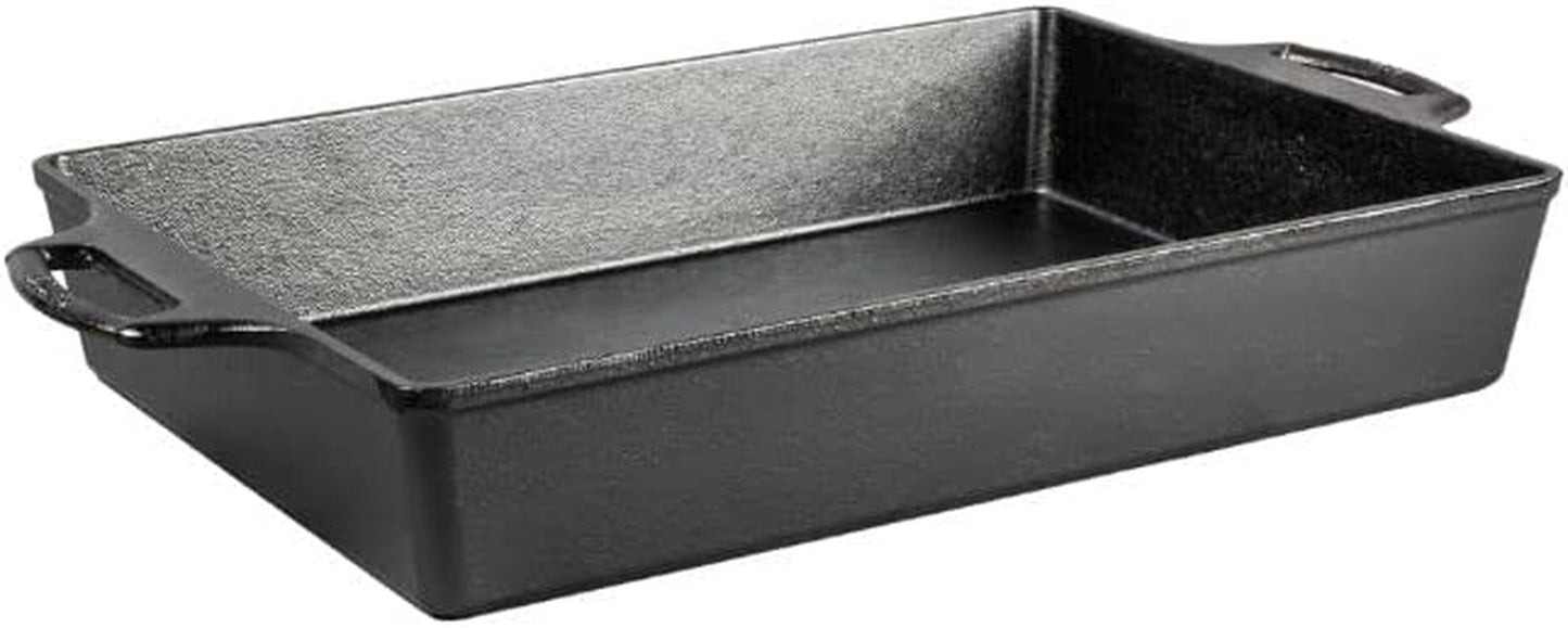 Lodge 9"X13" Cast Iron Casserole, Black