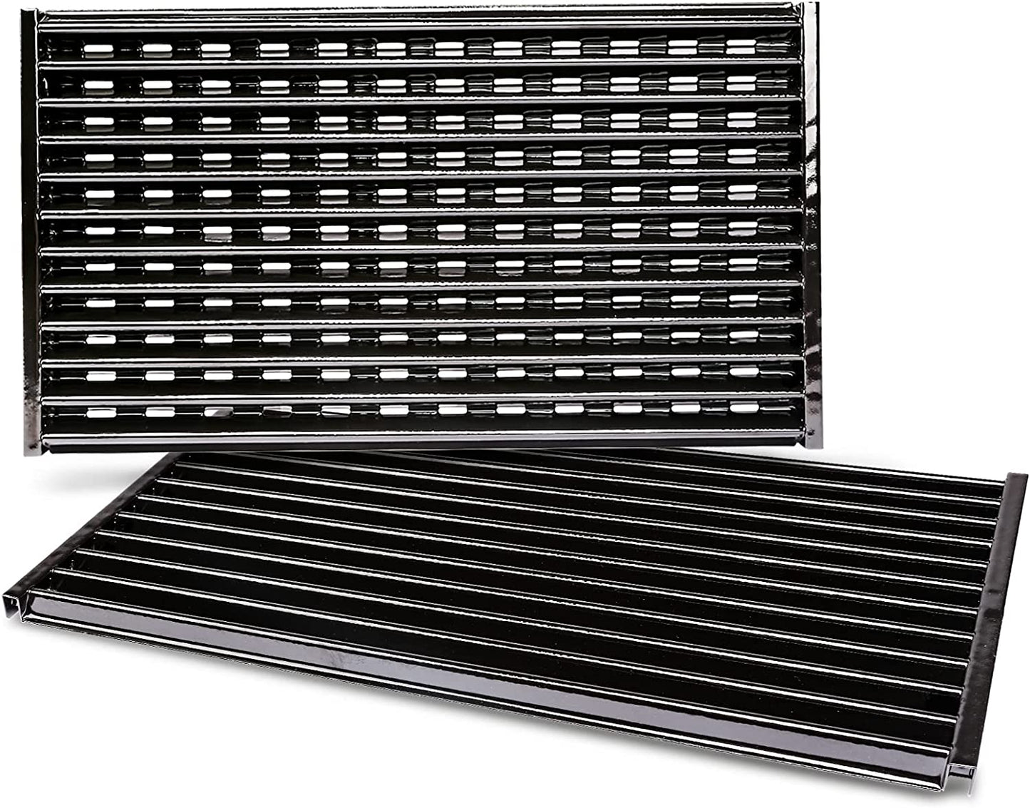Hisencn Grill Grates for Charbroil Performance Tru-Infrared 2 Burner Gas Grill 463633316, 463672016 463672216, 463672416, 17 Inch Stamped Porcelain Steel Replacement Emitter Plates