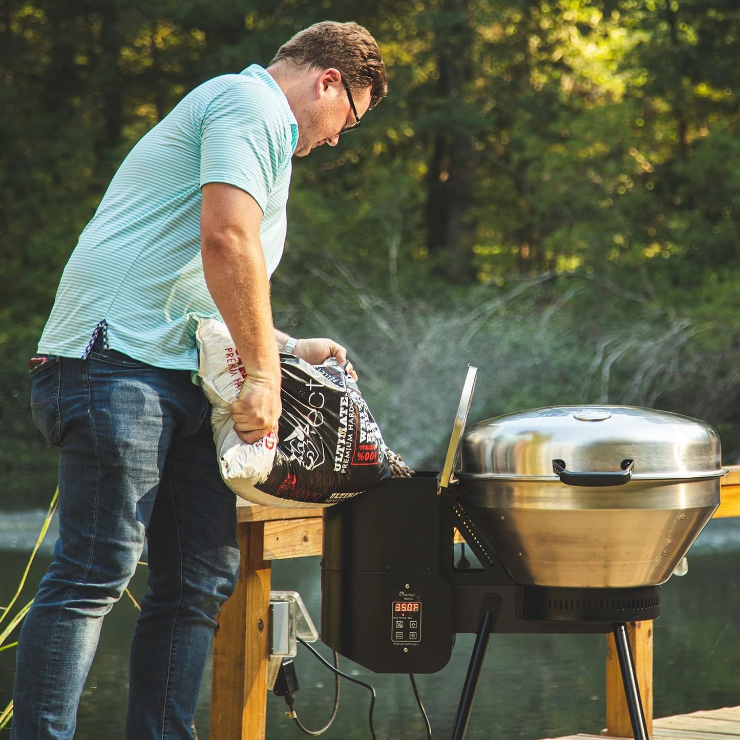 Recteq Ultimate Premium Hardwood Grilling Cooking Pellet Barbecue BBQ Grill Smoker Blend with Red Oak, White Oak, and Hickory, 40 Pound Bag