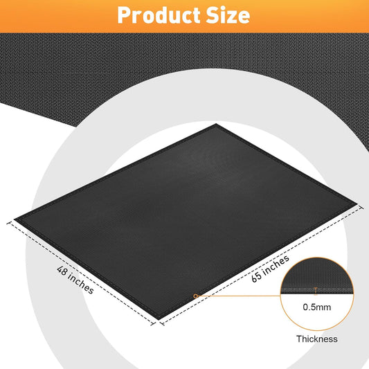 Grill Mats for Outdoor Grill - KANHIRO 65X48 Inch Fireproof Double-Sided Grill Pad and Patio Protector, Oil-Proof Waterproof BBQ, Grill Pad for Floor, Camping, Lawn Protection