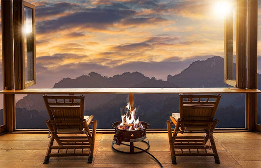 Outland Living Portable Propane Fire Pit, 19-Inch, 58,000 BTU with Fire Pit Cover & Carry Kit, Smokeless Gas Firebowl | Perfect for Camping, Patio, Backyard, Tailgating, Deck, RV| Black 893 Deluxe