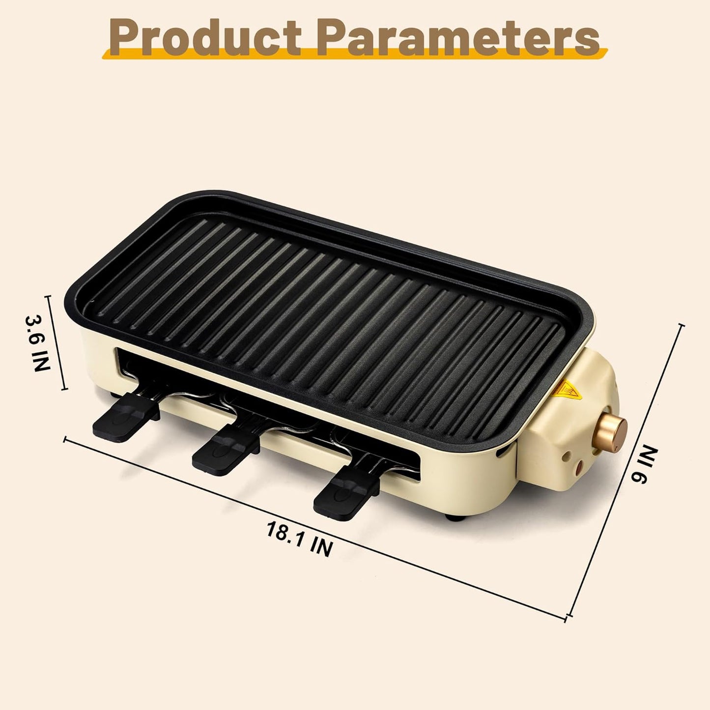 Pukomc Electric Indoor Grill,2 in 1 Indoor Grills for Kitchen with Grill Net & Non-Stick Cooking Removable Plate, Temperature Control, Dishwasher Safe, 1500W Smokeless Barbecue