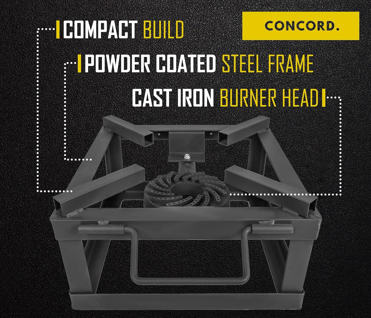 CONCORD 12" the BLOCK BURNER Single Propane Outdoor Burner. 100,000 BTU Great for Home Brewing, Camping, Tailgating, and More!