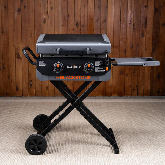 Blackstone 2401 Iron Forged 22" Griddle with Flexfold Legs, Powder Coated Steel, Black