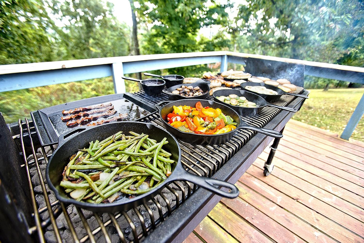 Lodge L9OG3 Cast Iron round Griddle, Pre-Seasoned, 10.5-Inch - Made in USA, Compatible with Stovetop, Oven, Grill & Campfire