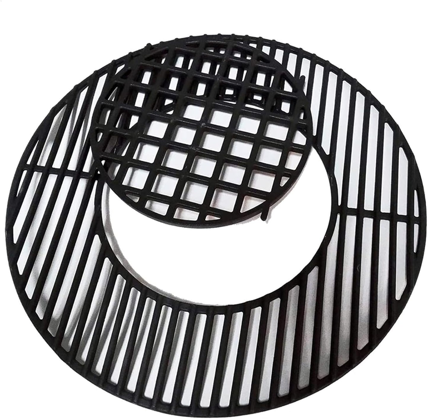 8835 round Grill Grate for Weber Platinum 22" Kettle Grill Accessories, for Weber Gourmet BBQ System Hinged Cooking Grate,22.5'' Weber Charcoal Grills, Master-Touch 22'' Kettle,Smokers,Matte Cast Iron