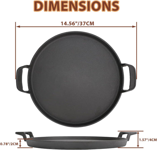 Qulimetal 7421 Gourmet BBQ System Griddle for Weber 22 1/2 Inch Charcoal Grills, Cast Iron Griddle Weber Original Kettle Premium 22.5'' Smokers, Performer Premium Grill