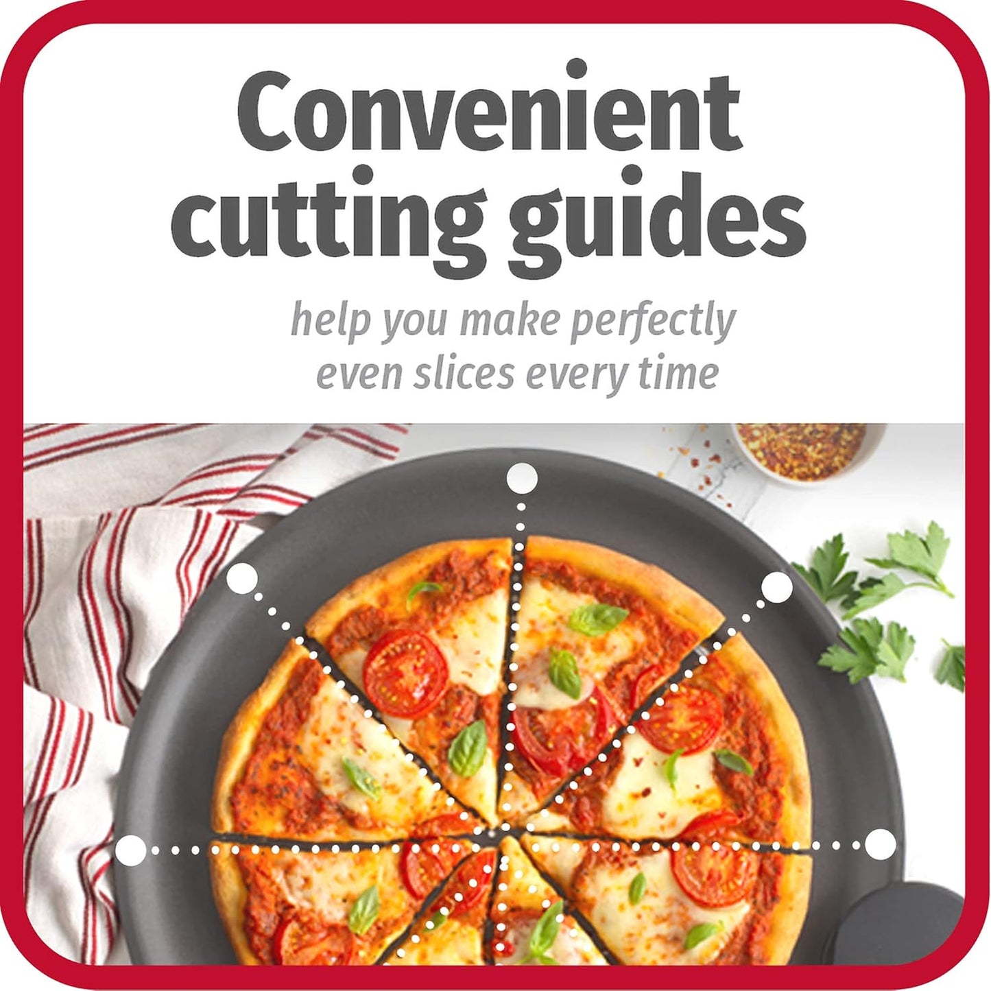 Goodcook Airperfect Non-Stick 14” Pizza Pan – Pizza Tray for Oven, Perforated round Pizza Pan, Carbon Steel Baking Pan, Homemade, Frozen & Leftover Slices
