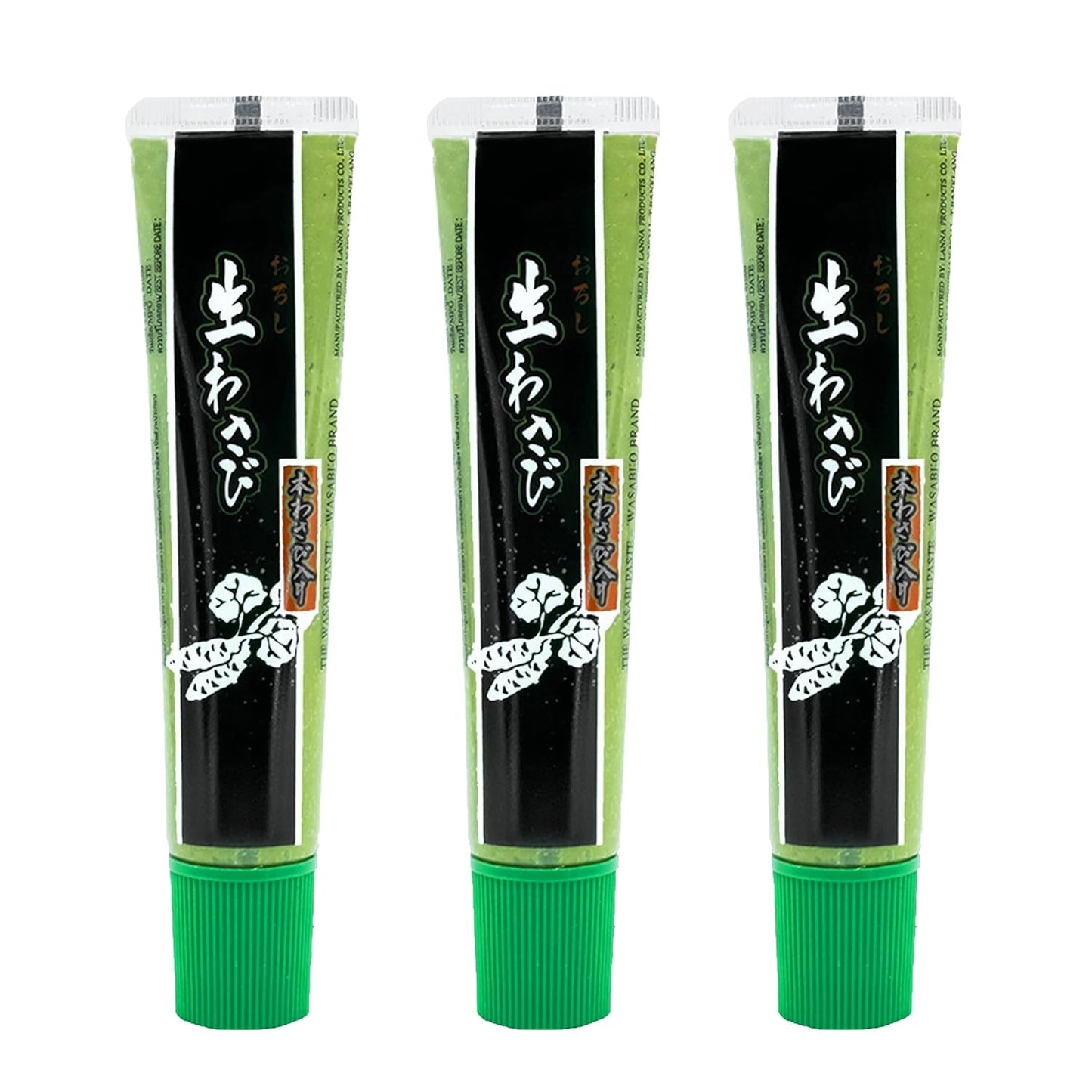 Wasabi-O Real Wasabi Paste – Authentic Japanese Fresh Wasabi Root, Mild Heat, Squeeze Tube for Sushi, Sauce, Mayo, Seafood – 3 X 1.52 Oz