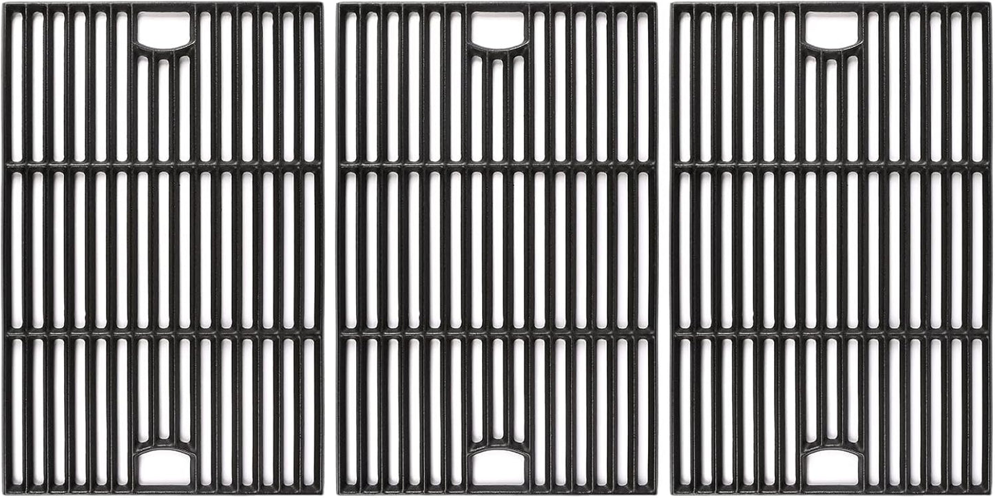 Hisencn 17 Inch Grill Cooking Grates for Homedepot Nexgrill 720-0896 720-0896B 720-0896C 720-0896CP 720-0896E, Cast Iron Grate Grill Grid Replacement Parts for Nexgrill 720-0898 720-0898A, 3 Pack