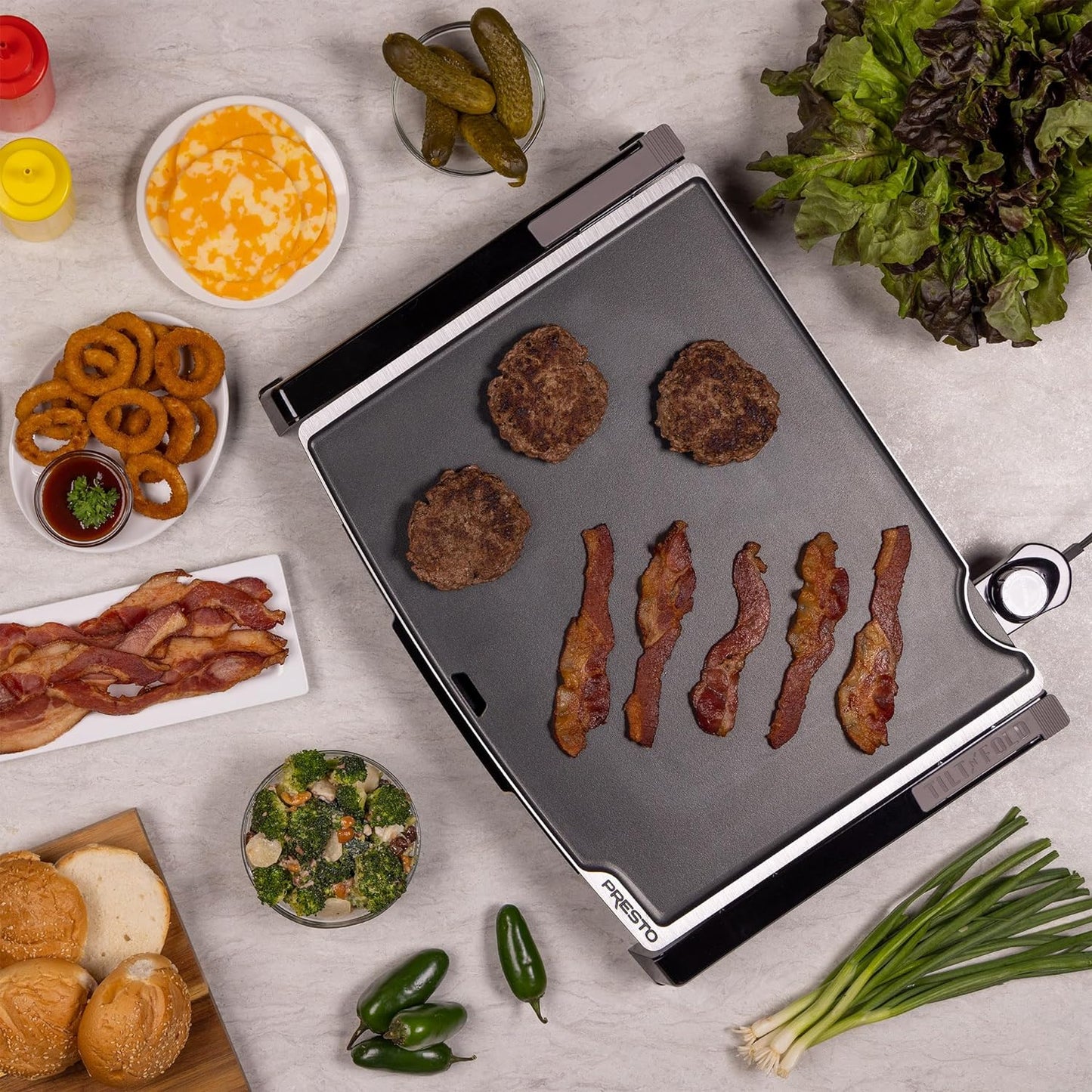 Presto 07073 XL Tilt-N-Fold Electric Griddle, Black