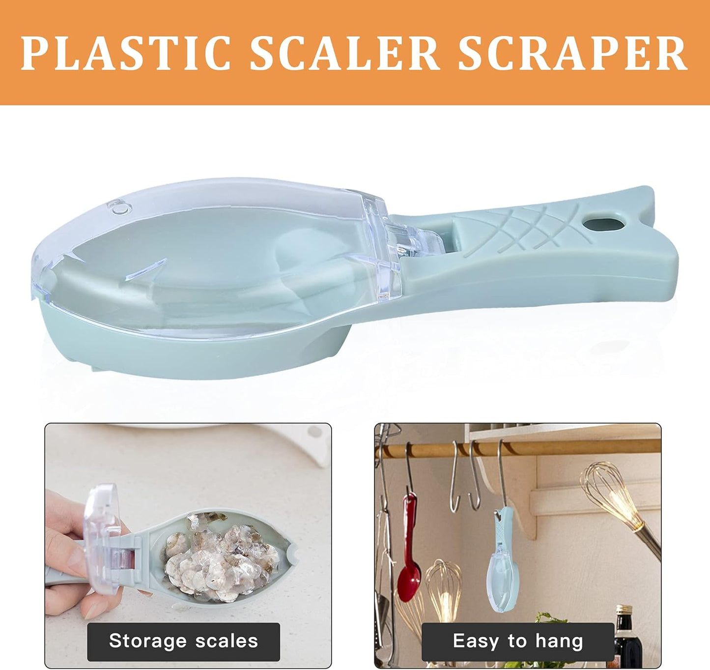 7 Pieces Fish Scaler Brush Remover with Gray Mitten, Stainless Steel Sawtooth Remover Removing Peeler Cleaning Tool Fish Shape Tweezers for Fish Scales Removing Peeling