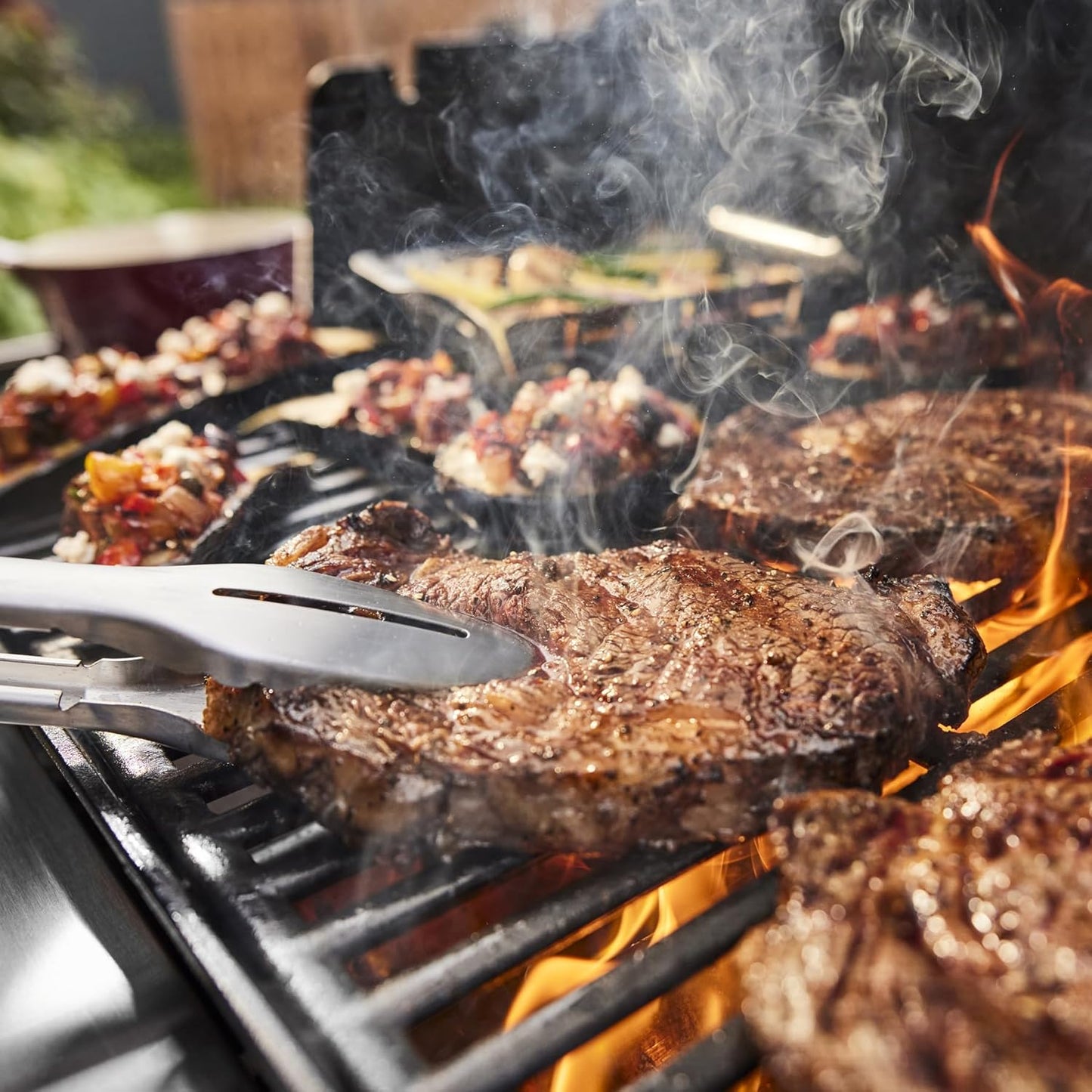 Weber Genesis E-325 Natural Gas Grill for Outdoor Cooking, 3 Burners, Black
