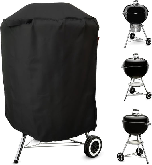 Premium Grill Cover Fits Weber 22" Jumbo Joe,22" Original & Premium Kettle Charcoal Grill,Weber/Joyfair/Megamaster/Papapacks/Grilife/Green Party 18" Kettle Charcoal Grill