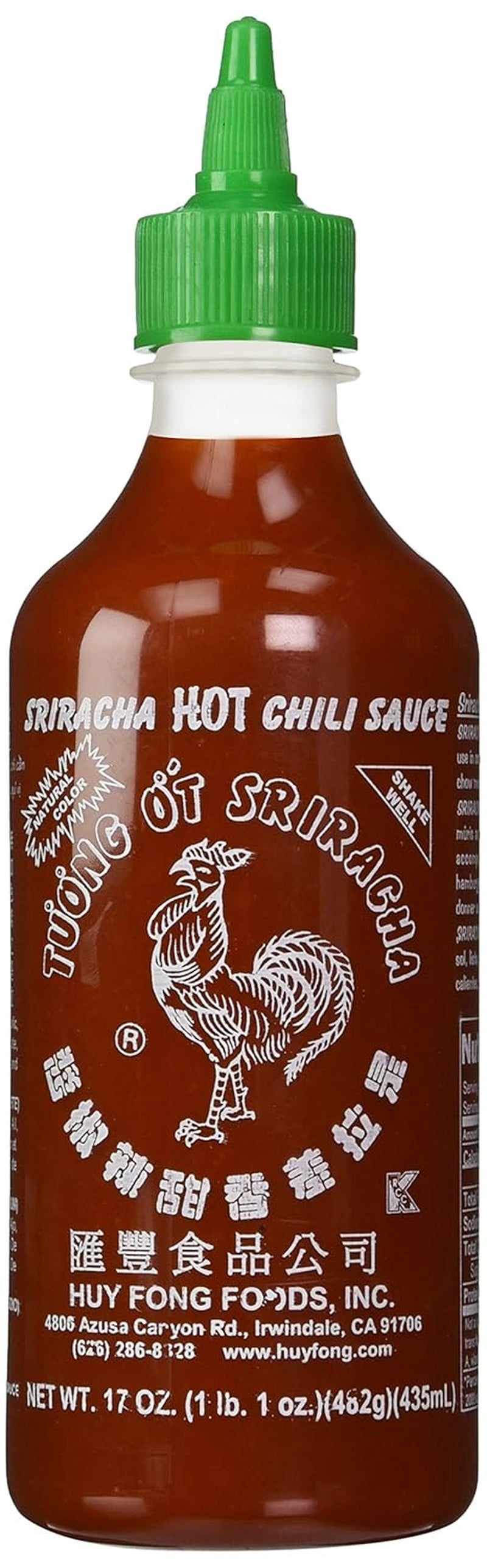 Huy Fong - Sriracha Hot Chili Sauce (Net Wt. 17 Oz.) - 3 Pack