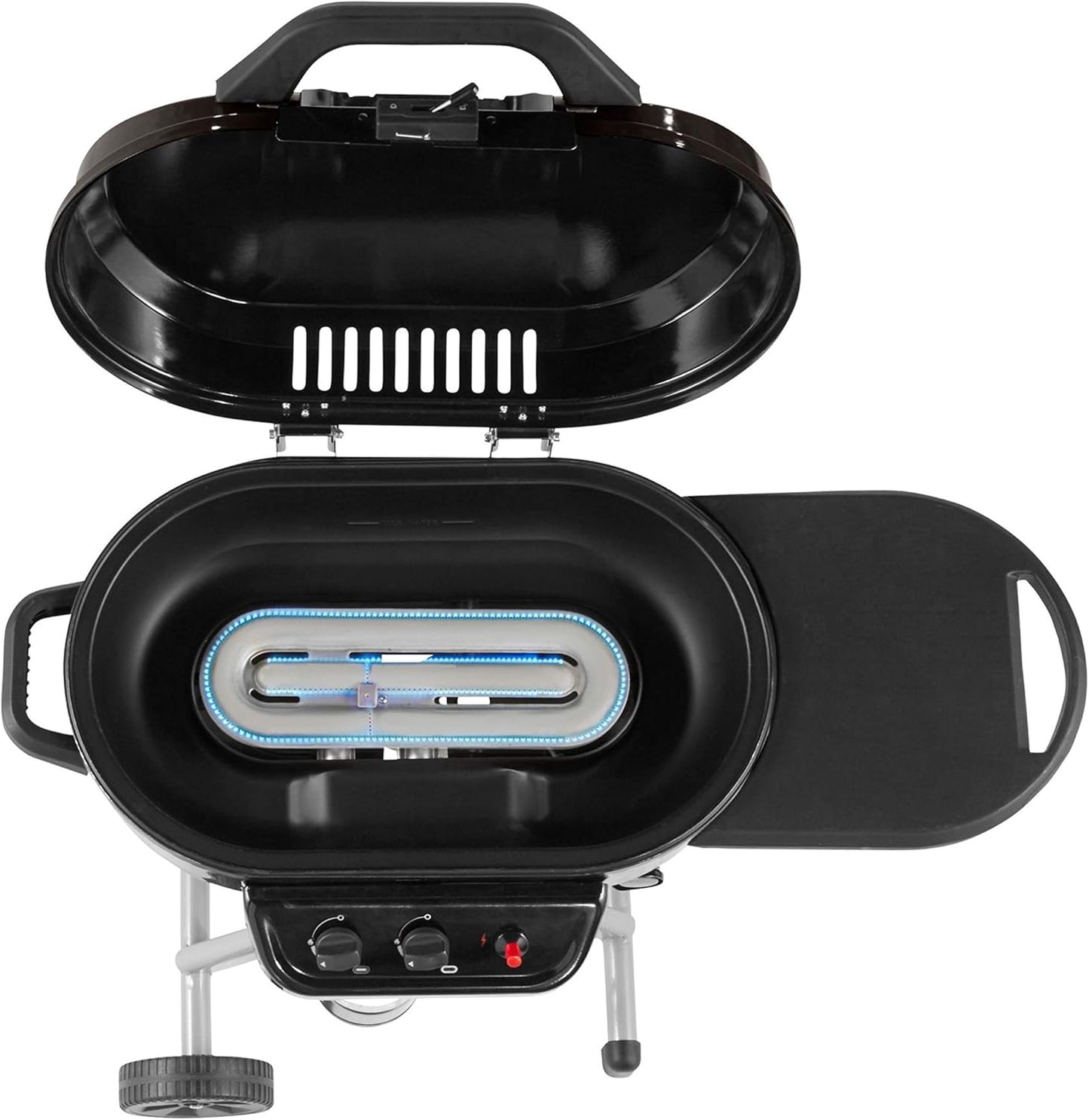 Coleman Roadtrip 225 Portable Stand-Up Propane Grill Gas Grill with Push-Button Starter Folding Legs & Wheels Side Table & 11000 Btus of Power for Camping Tailgating Grilling & More