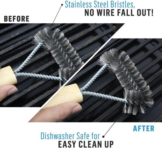 Air Fryer Grill Brush Stainless Steel Accessory Cleaner for Racks Compatible with Philips, Ninja Foodi, Chefman, Power Airfryer, Secura, Black Decker, Gowise, Emerald +More - 8 Inch