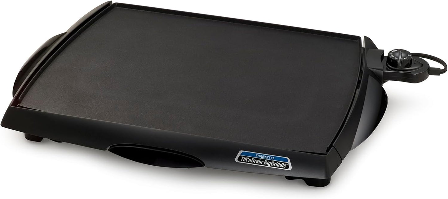 Presto 07046 Tilt 'N Drain Big Griddle Cool-Touch Electric Griddle