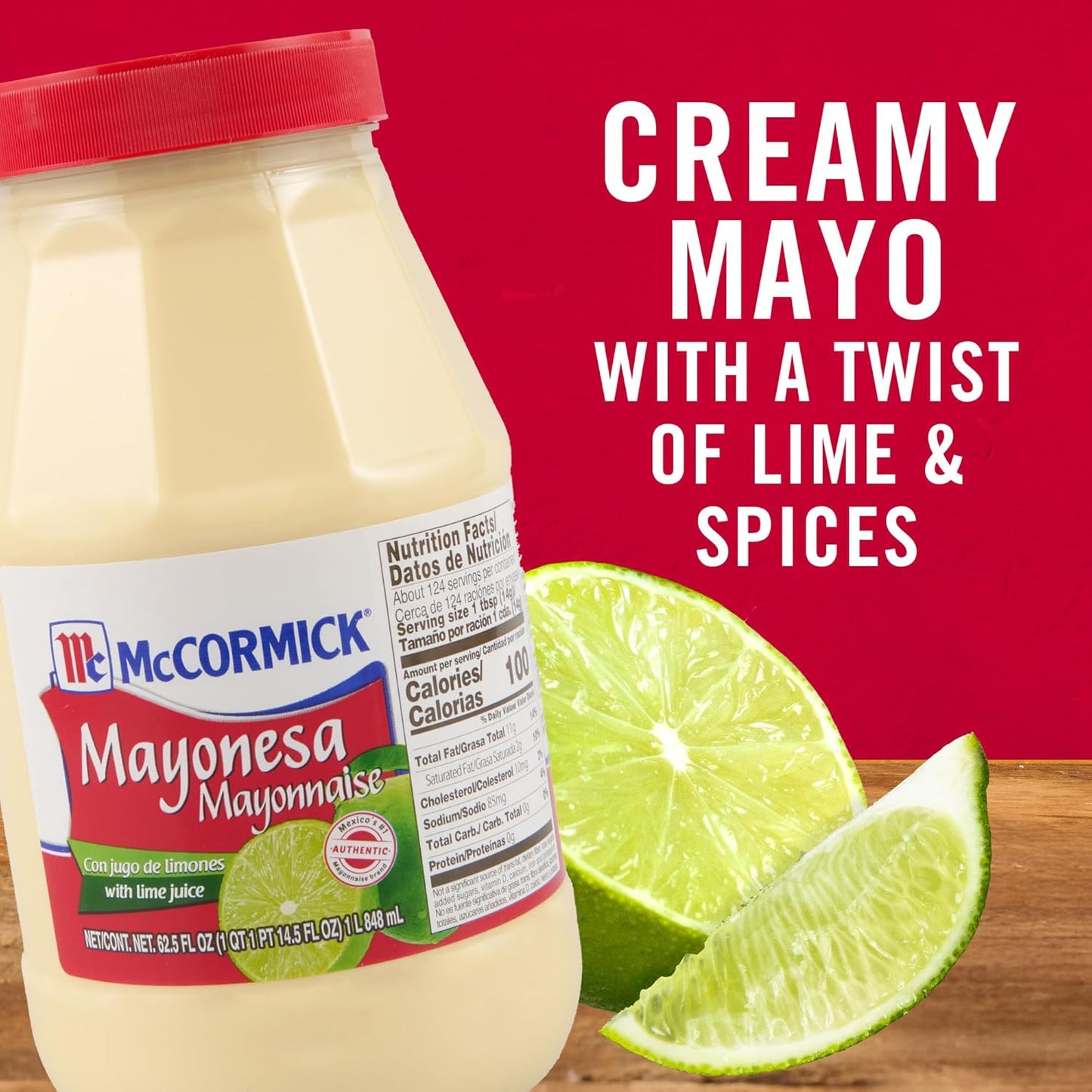 Mccormick Mayonesa (Mayonnaise) with Lime Juice, 62.5 Fl Oz