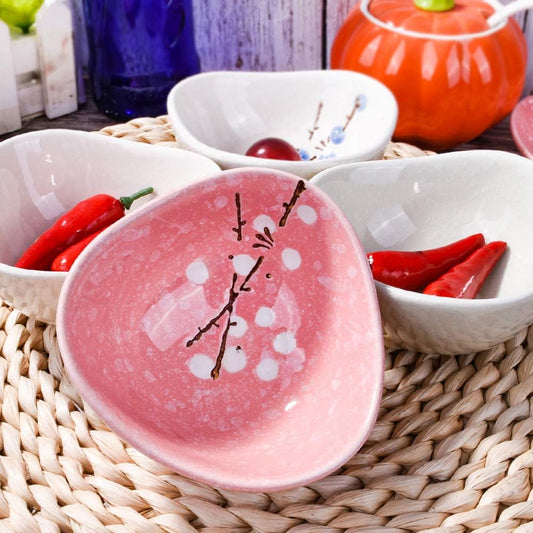 Japanese Dipping Sauce Bowls of 4, Porcelain Sauce Dishes Sauce Dish for Seasoning Sushi