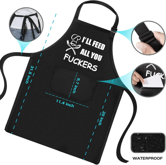 Aprons for Men, Mens Apron, Funny Aprons for Men, Husband Birthday Gift, Gifts for Husband, Father'S Day Gifts for Dad, Perfect for Kitchen Cooking, BBQ, Baking.