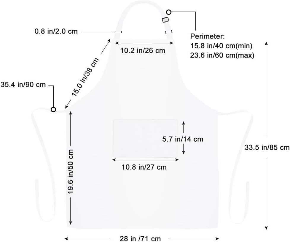 Jubatus 12 Pack 100% Cotton Aprons Bulk with 2 Pockets Cooking Chef Kitchen Adjustable Bib Apron for Women Men, White