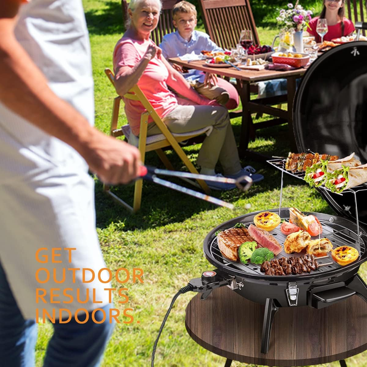 Outdoor Grill, Techwood 1600W Electric BBQ Grill
