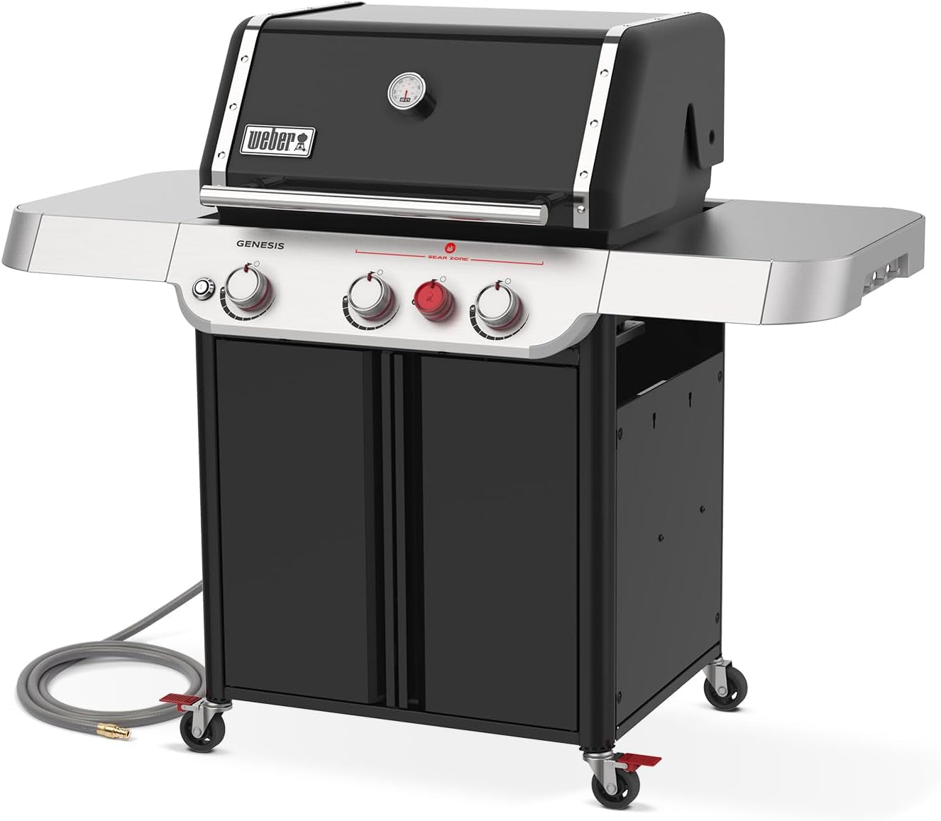 Weber Genesis E-325 Natural Gas Grill for Outdoor Cooking, 3 Burners, Black