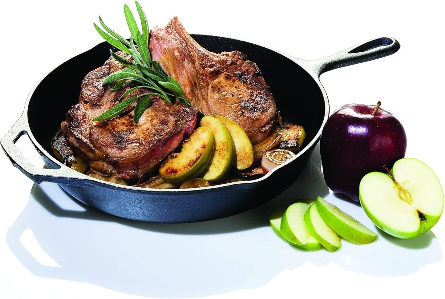 Lodge Seasoned Cast Iron 3 Skillet Bundle. 12 Inches and 10.25 Inches with 8 Inch Set of 3 Cast Iron Frying Pans