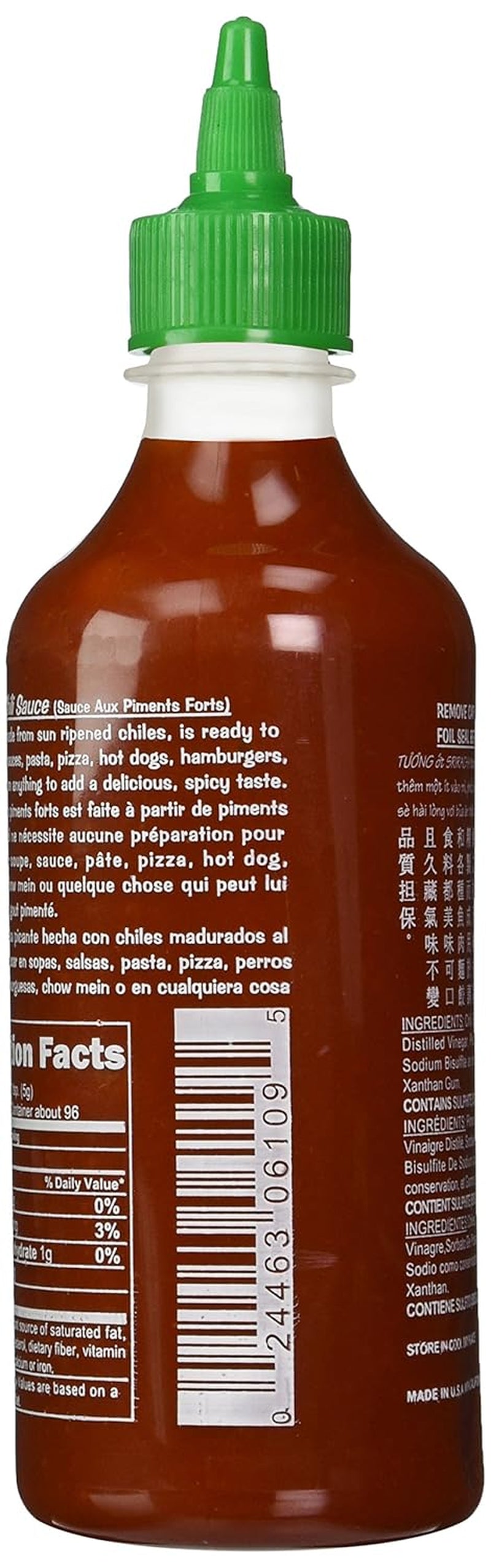 Huy Fong - Sriracha Hot Chili Sauce (Net Wt. 17 Oz.) - 3 Pack