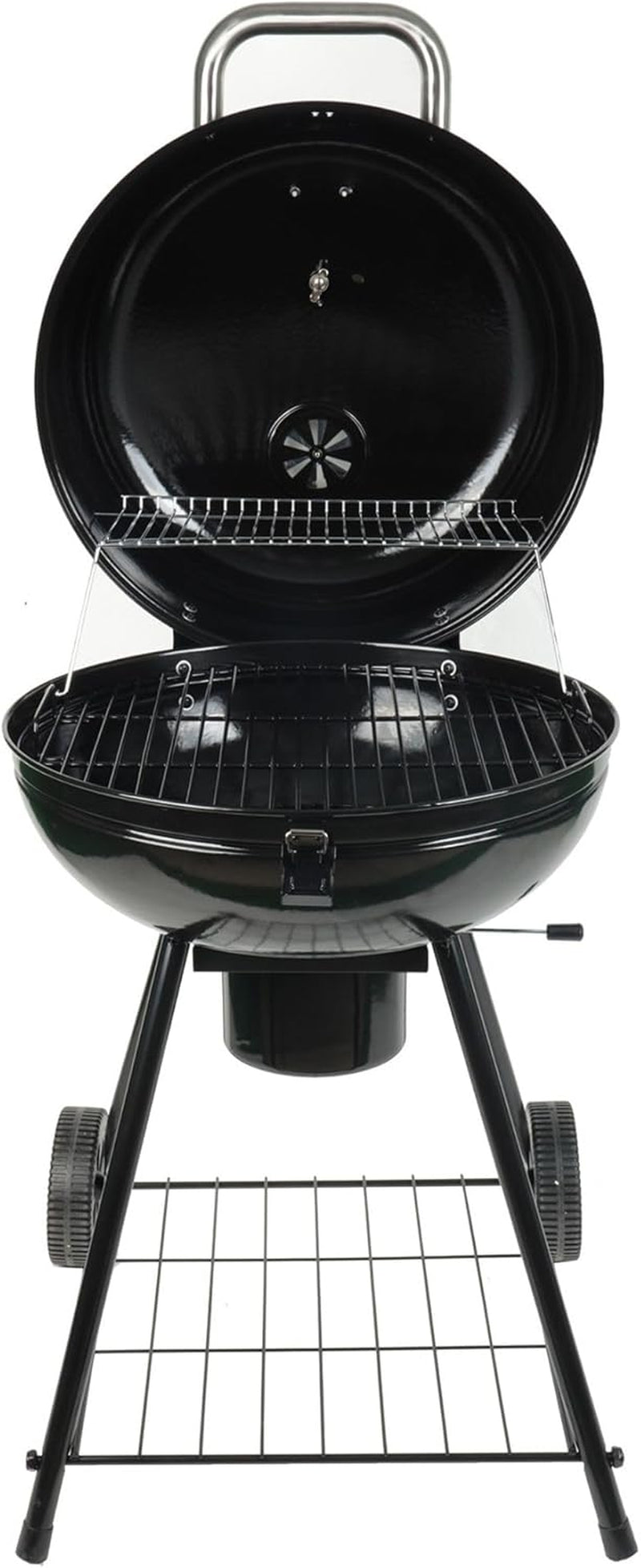 Grill Boss 22 Inch Kettle Charcoal Grill, Porcelain Steel Lid, Large Cooking Area, Black