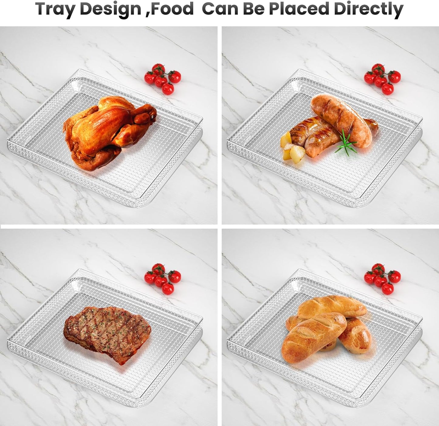 Stainless Steel Air Fryer Basket and Tray,Compatible with Cuisinart Airfryer TOA-060 and TOA-065