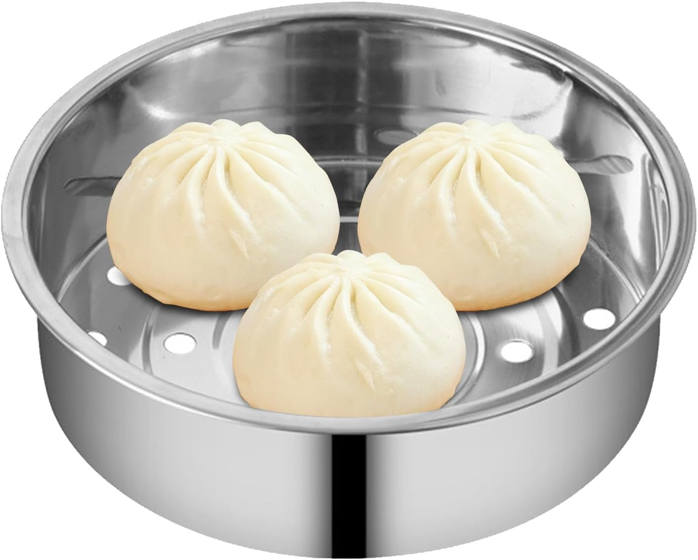 2Pcs Stainless Steel Metal Basket round Steam Holder Tray Rack Stand Food Grade Steamer Steam Basket for Rice Cooker Warmer Kitchen Cookware for Vegetable, Fish, Meat