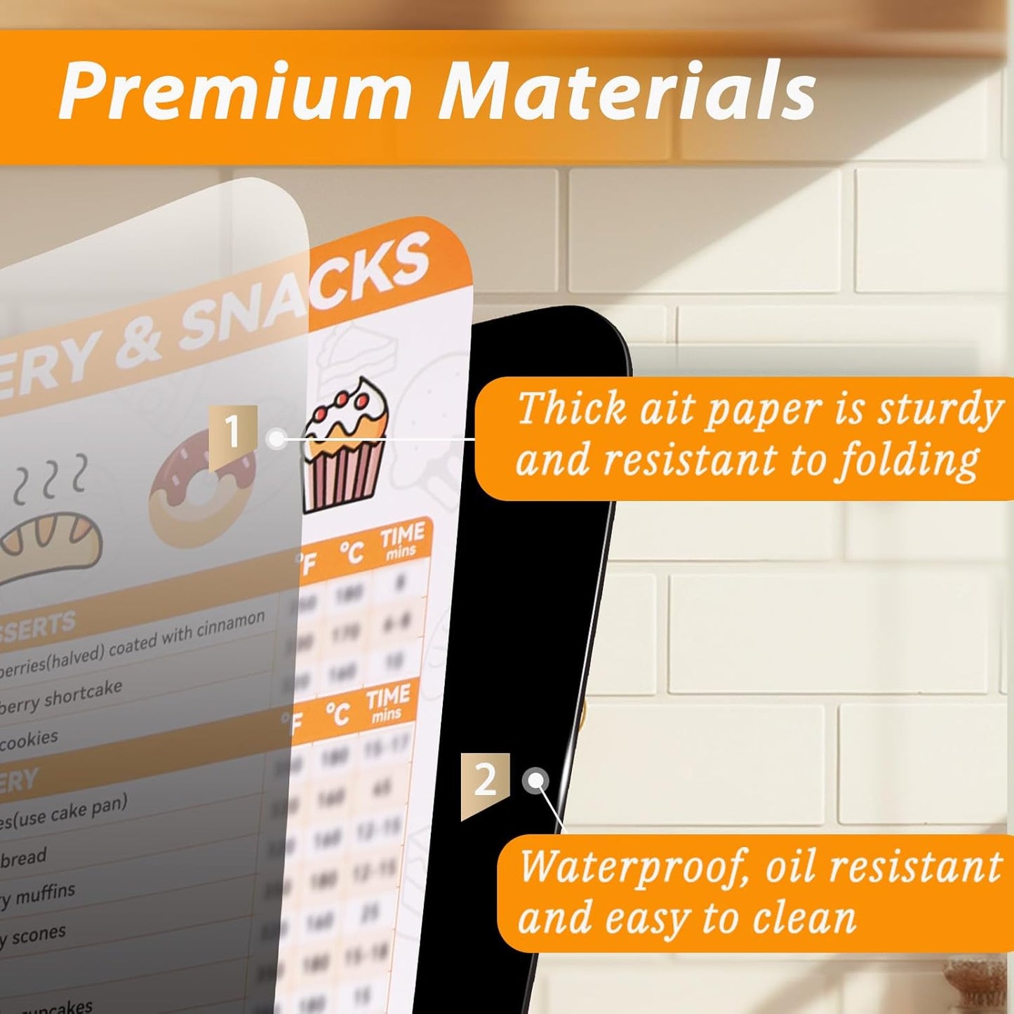270+ Foods Air Fryer Cheat Sheet Magnets Cooking Guide Booklet, Air Fryer Cooking Guide Magnetic, Air Fryer Accessories for Fryer