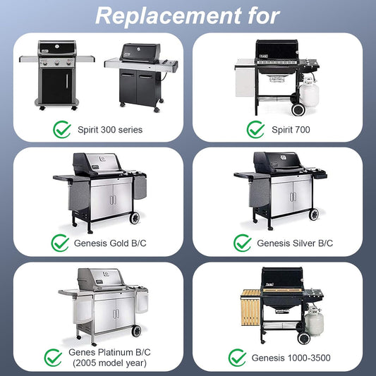 Grill Parts for Weber Spirit E310, 17.5" Grill Grates for Weber Spirit 300 and Spirit II 300, Spirit E/S310 E/S315 320 330 SP320, Spirit 700, Genesis 1000-3500, Gold & Silver B/C Gas Grill, 7638 7639